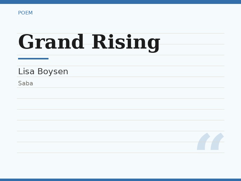 Lisa Boysen — Grand Rising